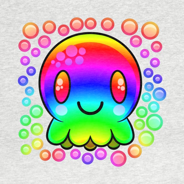 Rainbow Octopus by RD Doodles